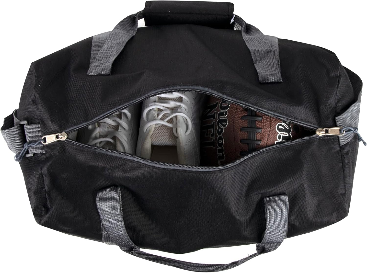 30 Liter, 17 Inch Canvas Duffle Bags for Men and Women – Travel Weekender Overnight Carry-On Shoulder Duffel Tote Bags (Black) - Image 3